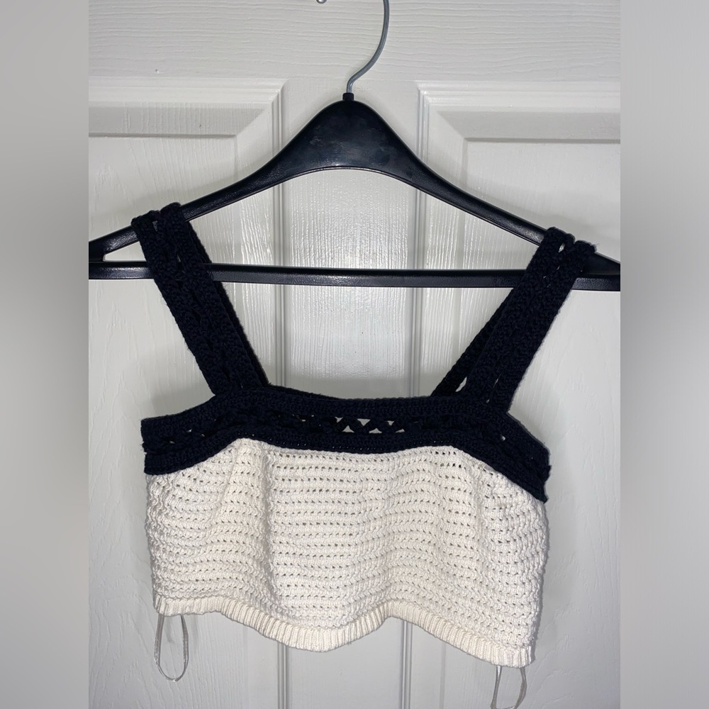 House of Harlow 1960 Crochet Knit Skirt & Top Set | Boho Beachy - Picture 4 of 12